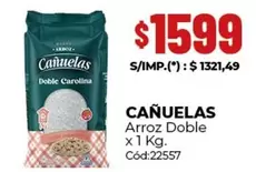 cañuelas - Arroz Doble x 1 Kg. Cód:22557
