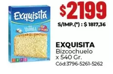 Exquisita - Bizcochuelo x 540 Gr. Cód:3796-5261-5262