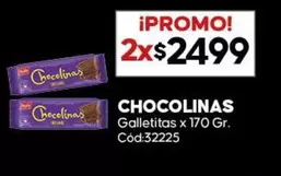 chocolinas - CHOCOLINAS Galletitas Cód:32225