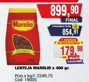 Marolio - LENTEJA MAROLIO x 400 gr.