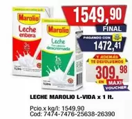 Marolio - LECHE MAROLIO L-VIDA x 1 It.
