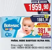 Babysec - PAÑAL BEBE ULTRA REG.