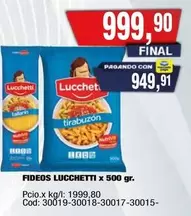 Lucchetti - FIDEOS LUCCHETTI x 500 gr.