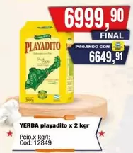 Playadito - YERBA playadito x 2 kgr