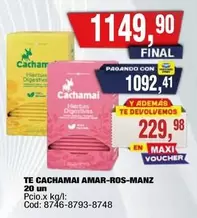 Cachamai - TE CACHAMAI AMAR-ROS-MANZ 20 un
