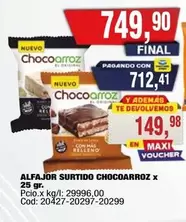 Chocoarroz - Alfajor surtido