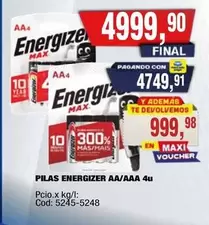 Energizer - Pilas AA/AAA 4u