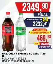 Coca cola - GAS. COCA / SPRITE / CC ZERO 1,25 It