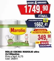 Marolio - ROLLO COCINA MAROLIO ultra 2x100paños Cod: 26841