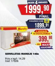 Marolio - SERVILLETAS 140u