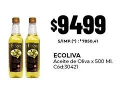 Ecoliva - Aceite de Oliva x 500 Ml. Cód:30421