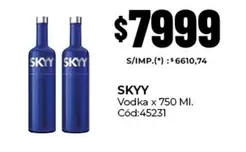 Skyy - Vodka x 750 Ml. Cód:45231
