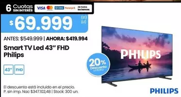 Philips - Smart TV Led 43" FHD