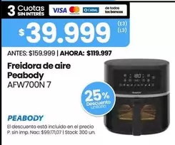 Peabody - Freidora de aire AFW700N 7