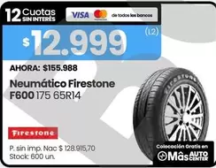 Firestone - Neumático F600 175 65R14
