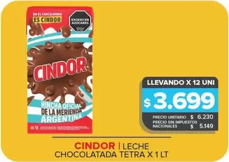 Cindor - LECHE CHOCOLATADA TETRA