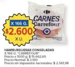 Carrefour - HAMBURGUESAS CONGELADAS
