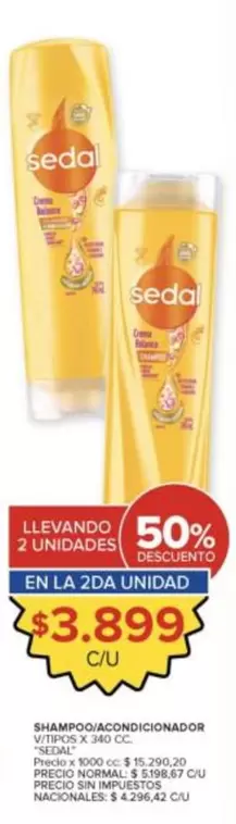 Sedal - Shampoo/Acondicionador