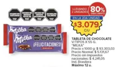 Milka - TABLETA DE CHOCOLATE