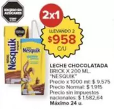 Nesquik - LECHE CHOCOLATADA BRICK