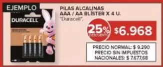 Duracell - PILAS ALCALINAS AAA / AA BLISTER X 4 U.