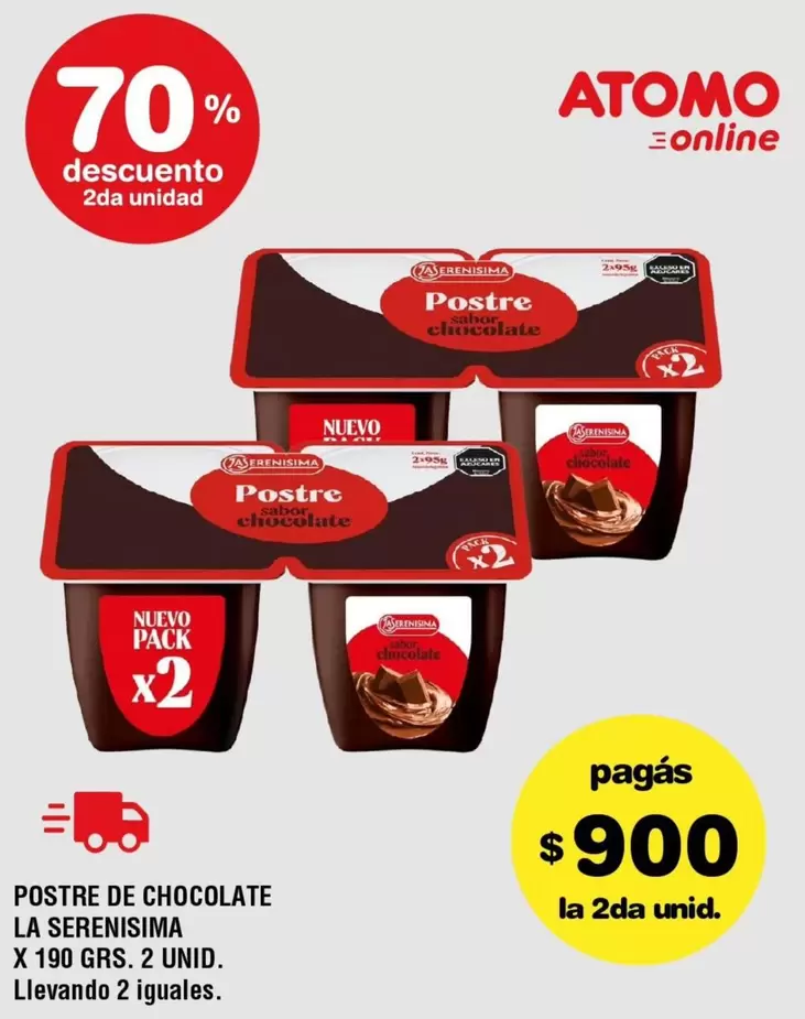 Atomo - Postre de Chocolate