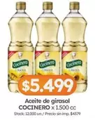 Cocinero - Aceite de girasol