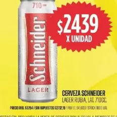 Schneider - CERVEZA LAGER RUBIA