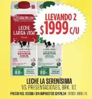 La Serenísima - LECHE LARGA VIDA
