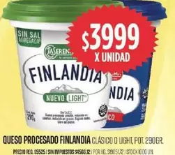 Finlandia - QUESO PROCESADO