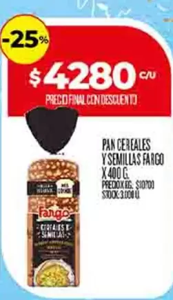 fargo - PAN CEREALES Y SEMILLAS