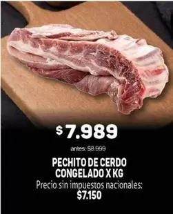 X$ - PECHITO DE CERDO CONGELADO