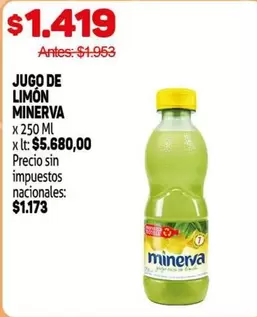 Minerva - JUGO DE LIMÓN
