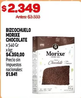 Morixe - BIZCOCHUELO CHOCOLATE