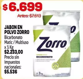 Zorro - JABON EN POLVO
