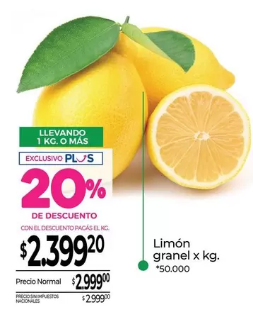 X$ - Limón granel