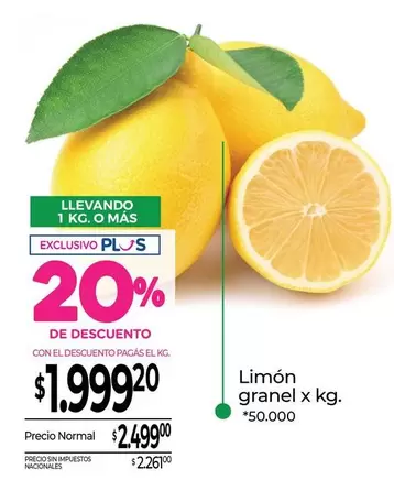 X$ - Limón granel