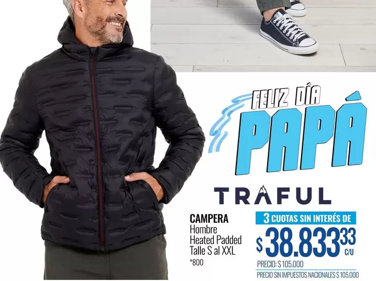 Campera Hombre Heated Padded Talle S XXL