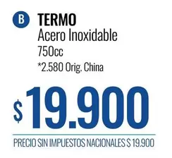 TERMO Acero Inoxidable 750cc