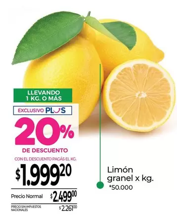 X$ - Limón granel