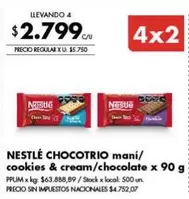 Nestlé - CHOCOTRIO mani/cookies & cream/chocolate