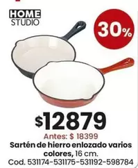 Sartén de hierro enlozado varios colores, 16 cm. Cod. 531174-531175-531192-598784