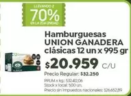 union ganadera - Hamburguesas clasicas