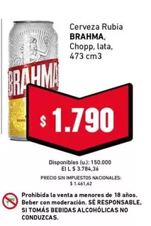 Brahma - Cerveza Rubia