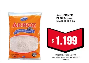 Primer - Arroz PRIMER PRECIO, Largo fino 00000