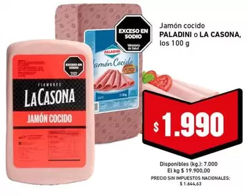 Paladini - Jamón cocido