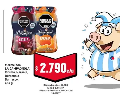 La Campagnola - Mermelada Ciruela, Naranja