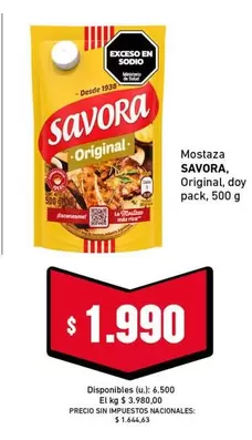 Savora - Mostaza Original