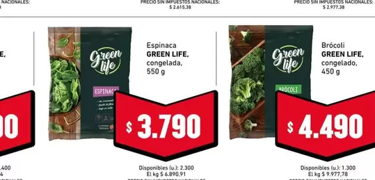 Green Life - Espinaca congelada