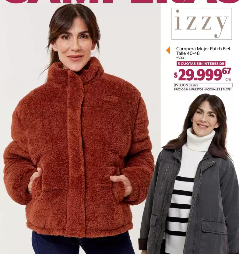 Campera Mujer Patch Piel
